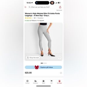 A new day ponte pants with leg zipper